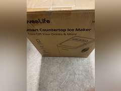 GoveeLife Smart Countertop Ice Makers, Portable Ice Maker Machine with Self-Cleaning, 6 Mins 9 Bullet Ice, 26lbs/24Hrs, Voice Remote for Home Kitchen Party Camping, with Ice Scoop Stainless Silver 160
