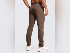 CRZ YOGA 4-Way Stretch Athletic Pants for Men 30" Workout Lounge Casual Work Jogger with Zip Pocket size M 45