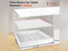 (SIMILAR)21" Deep Expandable Pull Out Cabinet Organizer,(12"-20")Slide Out Drawers For Kitchen Cabinets,Adhesive With Nano Film, Peel and stick Pull Out Drawers For Cabinets In Kitchen, Pantry (white,1PACK) 36