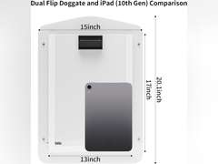 Double-Flap Dog Door for Doors and Wall, with Closing Panel and Lock, Doggy Door and Pet Door, Adjustable Passage, Suitable for Pets Up to 70 lbs.(Large Size) 84