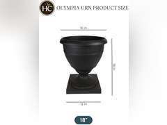 Akro-Mils RUA16000G18 16-Inch Olympia Marina Series Urn, Black Onyx 30