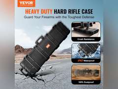 VEVOR Rifle Case, Rifle Hard Case with 3 Layers Fully-protective Foams, lockable Hard Gun Case with Wheels, IP67 Waterproof & Crushproof, for Two Rifles or Shotguns, Airsoft Gun 85