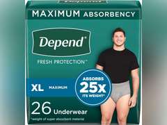 Depend Fresh Protection Adult Incontinence Underwear for Men, Disposable, Maximum, Extra-Large, Grey, 26 Count, Packaging May Vary 21