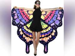 Butterfly Wings Costume, Double-Sided Printing Adult Halloween Butterfly Cape Costume Women Party 27