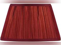 Aspen Creative 59204, Mushroom Pleated Rich Red Shade, 7-7/8" Top x 11-3/4" Bottom x 7-1/2" Slant/Slip UNO 33mm 40