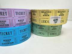 L LIKED 4000 Pairs Double Raffle Tickets - 4 Assorted Colors (Blue, Yellow, Red, Green), 1000 Tickets per Roll for Events, Fundraisers & Parties 26