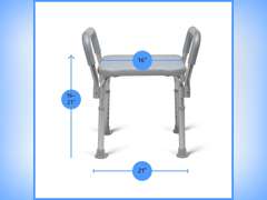 Medline Knockdown Bath Bench with Arms 46