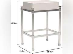 Gatco 1357 Rectangle Vanity Stool, 19.5" H, Satin Nickel 190