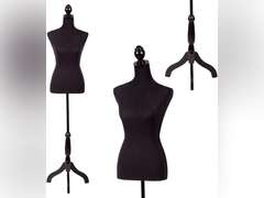 FDW Manikin 60 -67 Height Adjustable Female Dress Model Display Torso Body Tripod Stand Clothing Forms (Black, 60-67 Inches) 41