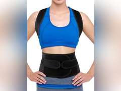 Posture Corrector Back Posture Brace Clavicle Support Stop Slouching and Hunching Adjustable Back Trainer Unisex Correction Belt (Black, Medium) 32