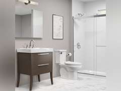 American Standard H2Optimum Two-Piece Toilet with Slow-Close Seat and Wax Ring, Elongated Front, Left Hand Flush, White, 1.1 gpf 253