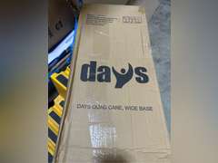 Days Quad Cane with Wide Base, Limited Mobility Aid for Elderly and Handicapped, Walking Stick with 4 Feet for Motor Control and Stability, Walk Assist with Slip Resistant Rubber Tips for Traction 63