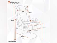 X-Rocker Officially Licensed Nintendo Super Gaming, Pedestal Folding Chair with 2.1 Audio Built-in Mario-Red/Blue 1 341