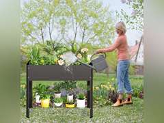 PROXRACER Raised Garden Bed with Detachable Legs Elevated Metal Planter Box for Growing Fresh Herbs Vegetables Flowers Succulents&Other Plants for Outdoor Backyard Patio Deck Balcony Black L 135