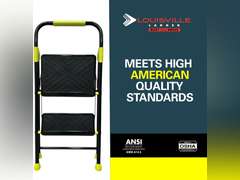 Louisville Ladder 2 Step Ladder, Step Stool with Anti-Slip Pedal, L-4461-02 126