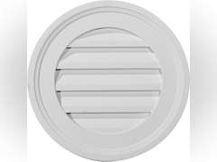 Ekena Millwork GVRO16D 16" W X 16" H X 1 5/8" P Round Gable Vent Louver, Decorative 67