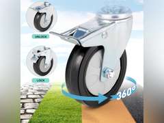 Decofy Shower Chair with Wheels, Commode Chair 3 in 1 Shower Wheelchair with Removable Bucket, Padded Seat, Toilet Brush, Waterproof Rolling Shower Chair for Elderly and Disabled Holds Up to 300 lbs 96