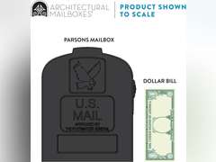 Architectural Mailboxes Parsons Medium Capacity, Plastic Post Mount Mailbox, Black 31