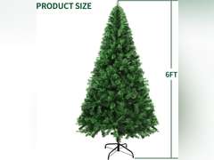 MuRealy 6ft Artificial Christmas Tree - 800 PVC Tips Slim Space Saving for Home Office | Fire-Resistant & Quick Assembly 77