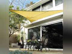 Coolaroo 473884 Coolhaven Triangle Shade Sail, 18', Sahara 169