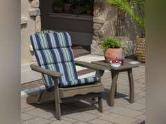Arden Outdoor Adirondack or Rocking Chair Cushion, 45.5*20*2.2in Rain-Proof, Fade Resistant 45.5*20 Sapphire Aurora Blue Stripe 32