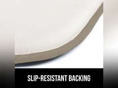 GORILLA GRIP Slip Resistant Chair Cushions, No Ties Required, Memory Foam Pads for Dining Room, Kitchen Table, Office, Rocking Chairs, Plush Seat Cover Cushion Pad, Home Decor, Set of 2 16x16, Beige 38