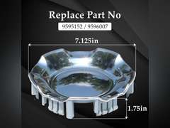 FUSCH 4PCS Polished Aluminum Wheel Center Caps Compatible with Chevy Silverado Avalanche Suburban Tahoe 2007-2014, 7-1/8" Hubcap, 6 Lug Wheel Cap Cover for 20" 5-Spoke Rims Replace# 9596007 9595152 85