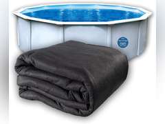 Liner Life LL28R Aboveground Pool Liner Pad 28' Round, Strong Durable Puncture Resistant Floor Mat, Polyester Geotextile Material, Black 136