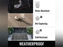 Door Mat Indoor Entrance, Sturdy Front Door Mat Outdoor, Absorbent Muddy Dirt Resist Welcome Door Mats, Non-Slip Backing Entry Mat Doormat for Entryway, Fade and Stain Resistant, 47x32 Inch, Brown 40