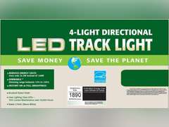 DESIGNERS FOUNTAIN EVT102027-35 3 ft. Brushed Nickel Kit with 4 LED Track Lights 1890 Lumens 60