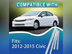 Weatherstrip Window Seal Car Window Moulding Trim, Silver Compatible with2012-2015 Civic 4 Door Sedan. OE 72450-TR0-A01 72410-TR0-A01 72950-TR0-A01 72910-TR0-A01 Set of 4 38