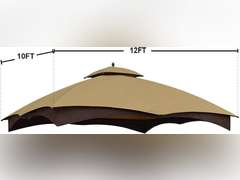 ABCCANOPY Riplock Gazebo Replacement Top for Lowe's Allen Roth #GF-12S004B-1 80