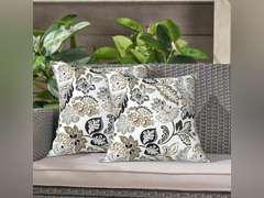 LVTXIII Outdoor/Indoor Throw Pillows, Decorative Throw Pillows with Inserts, 18"x18" Square Pillows for Bed, Couch, Sofa and Patio Furniture, Set of 2, Dailey Tan 43
