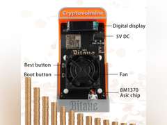 Bitaxe Gamma 601 Bitcoins Miner BM1370 Asic Chip 1.2TH/s Solo Miner 18W/TH Energy Efficiency 2.4G WiFi Home Use BTC Miner Low Noice Crypto Miner Include PSU with Open Source, Updated Software,Orange 139