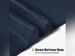 MitoVilla Navy Blue Fabric Shower Curtain Liner, Simple Shower Curtain or Liner for Modern Neutral Hotel Bathroom Decor, Waterproof Cloth & Machine Washable, 12 Plastic Hooks, 72" W x 72" H 18