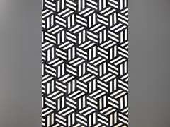 (Similar)Handmade Patchwork Cowhide Modern Leather Area Rug 3x5 Modern Geometric Cubic Design 90