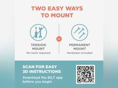 Zenna Home Curved Shower Rod, Aluminum, Brushed Nickel, 32"-40" stall Sized 18