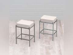 Gatco 1357 Rectangle Vanity Stool, 19.5" H, Satin Nickel 190