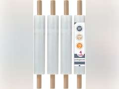 PackageZoom 20 inch x 1000 Feet Stretch Wrap with Handle, Clear Stretch Film, 4 Rolls 62