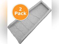 EMSCO Group 2101-2 Gutter, 2 pk Downspout Rain Splash Block-Granite 33