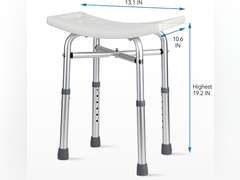 Shower Bench, Indoor Shower Chair with Adjustable Leg, Shower Seat for Elderly and Disabled, Toolless Shower Stool, 350 Pounds Bear Capacity, 32