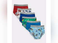 Hanes Toddler Boys' Potty Trainer Brief Underwear, 5-Pack Assorted 2/3 15