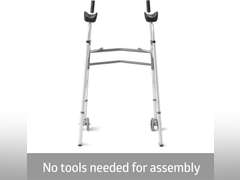 Medline Upright Walker with 5 Dual Wheels, Forearm Walker with Armrests, Height Adjustable, 300lb Weight Capacity 90