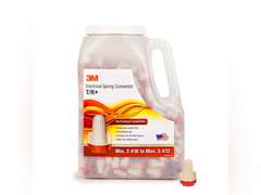 3M Performance Plus Wire Connector T/R+JUG, Tan/Red, Flexible Steel Spring Connectors, Smooth, Comfortable Feel, Copper, CSA Certified, UL Listed, Jug of 750, 22-8 AWG 105