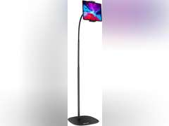 AICase Aluminium Adjustable Height Adjustable (91 cm - 137 cm) & 2.2 kg Stable Base with Gooseneck Compatible with iPad/Tablet from 4.6-13 Inches/Mobile Phone Holder Holder Floor Stand 40