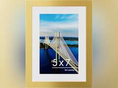 PEALSN 5x7 Picture Frame, Display Pictures 4 x 6 with Mat or 5 x 7 Without Mat for Wall Mounting Display, Photo Frames, Gold. 6