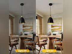 Modern Round Hanging Light Black and Gold Pendant Light, 7 inches in Diameter, Suitable for Kitchen Island, Kitchen Sink, Dining Room, Bedroom, Hallway 10