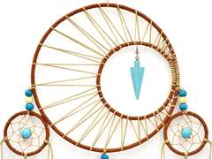 Urdeoms Large Dream Catchers for Girls Room Decor Boho Moon Dream Catcher Wall Decor Turquoise Hanging Ornament for Living Room Dorm Decor Hippie Gifts (NO.34) 19