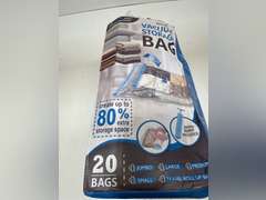 20 Pack Vacuum Storage Bags, Space Saver Bags (4 Jumbo/4 Large/4 Medium/4 Small/4 Roll) Compression for Comforters and Blankets, Sealer Clothes Storage, Hand Pump Included 25