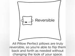 Pillow Perfect Plush Fiber Fill, Weather and Fade Resistant, Blue Fresco, 72.5" x 21" 64